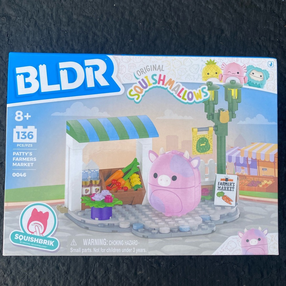 BLDR Squishmallows Squishbrik Patty's Farmers Market 0046 Cow Building Set